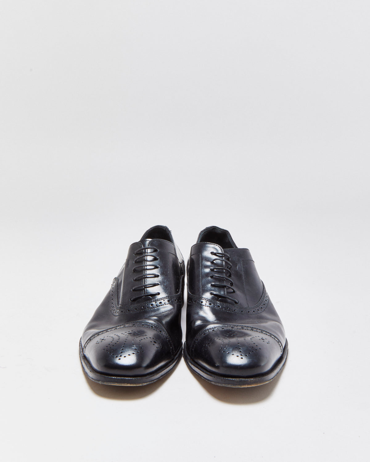 Salvatore Ferragamo Patent Leather Wingtip Oxford Brogues - UK10