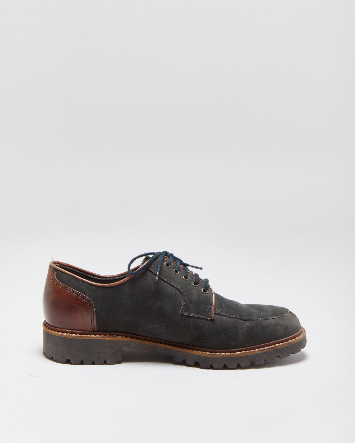 Vintage Eddie Bauer Suede / Leather Made In USA Moc Toe Derby Shoes - UK7