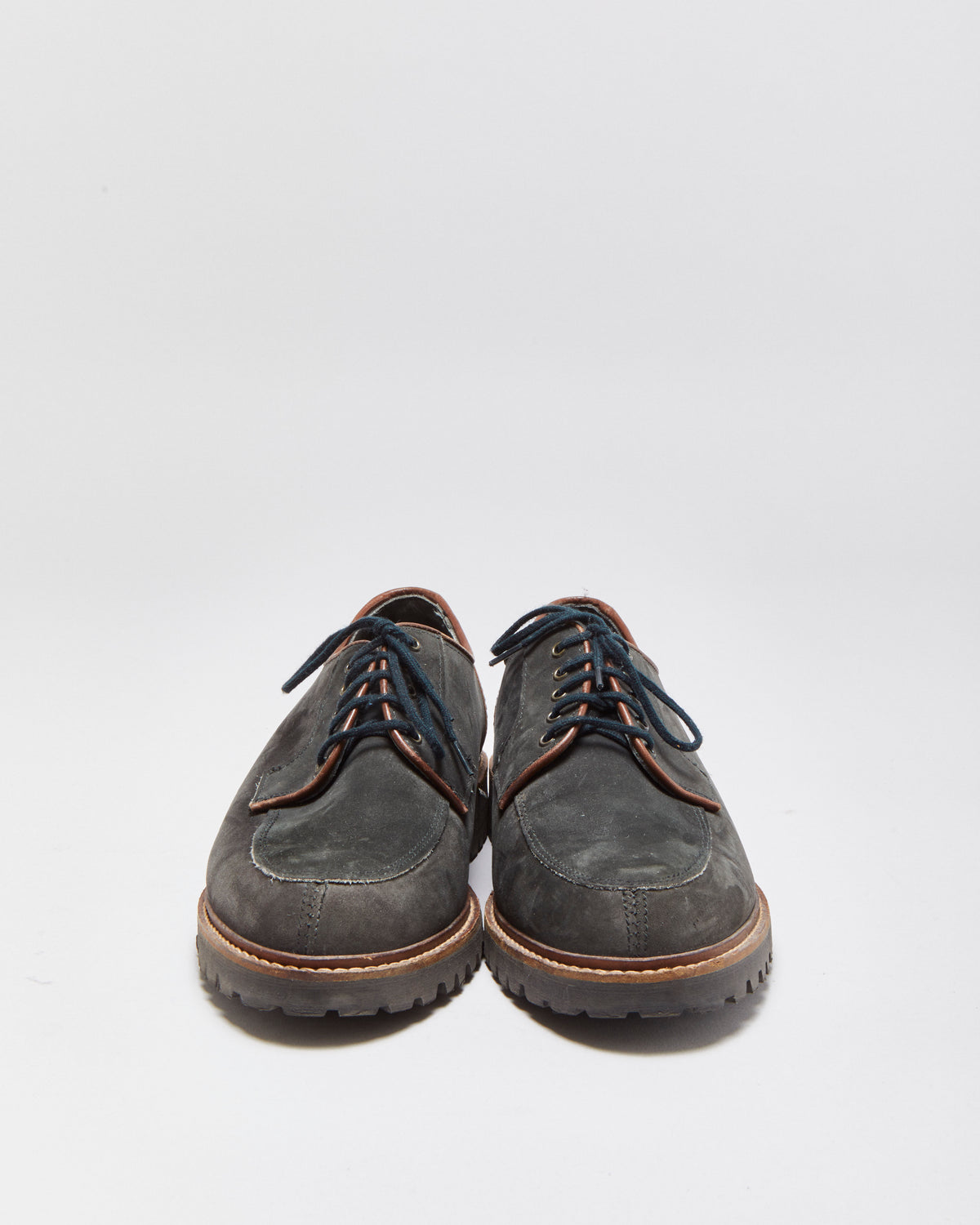 Vintage Eddie Bauer Suede / Leather Made In USA Moc Toe Derby Shoes - UK7