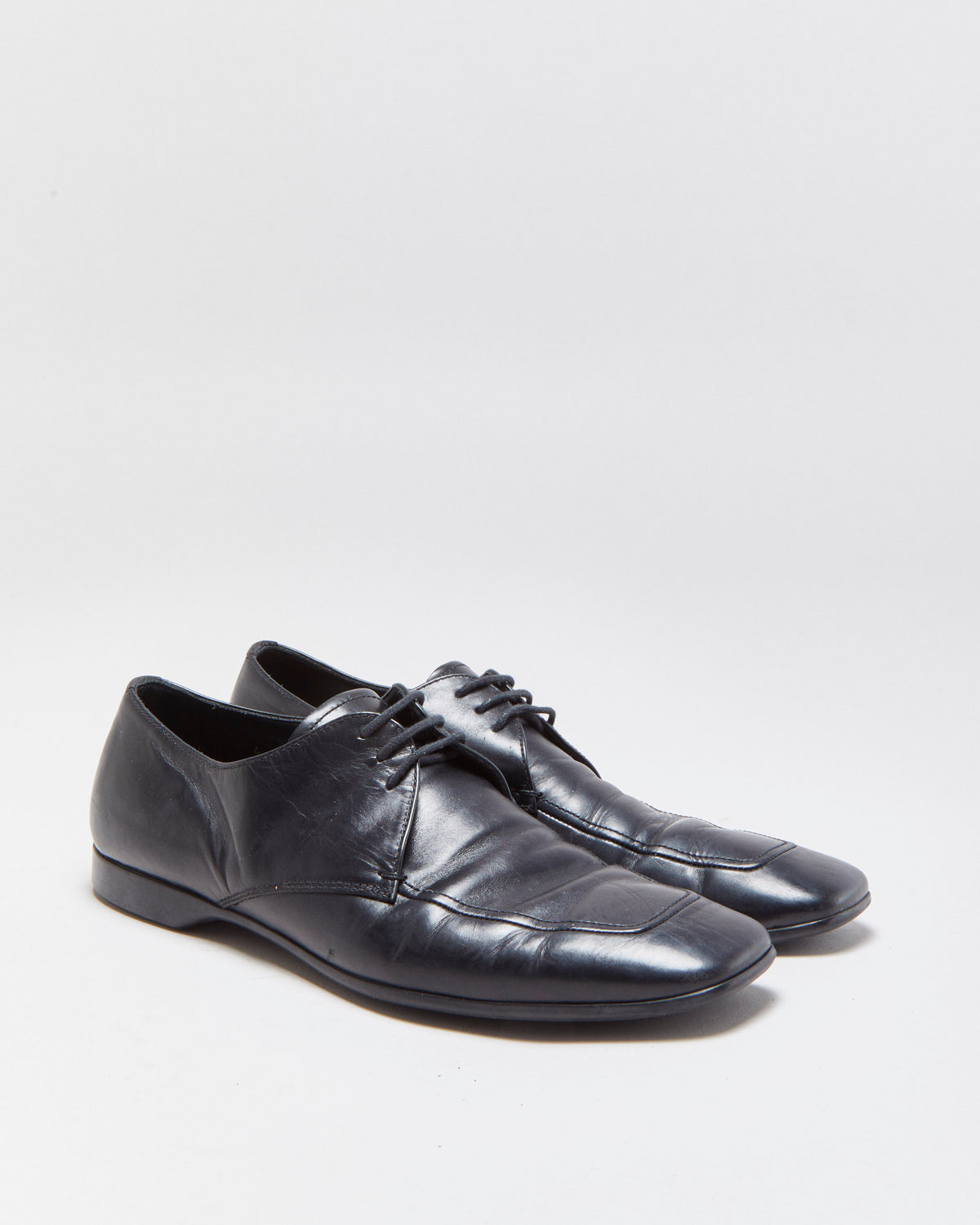 Vintage Y2K 00s Prada Sport Leather Square Toe Oxford Shoes - UK6