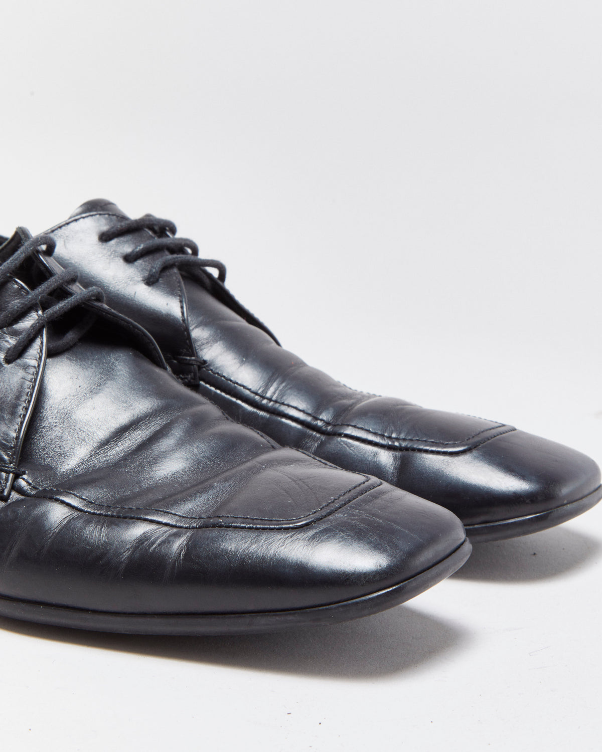 Vintage Y2K 00s Prada Sport Leather Square Toe Oxford Shoes - UK6