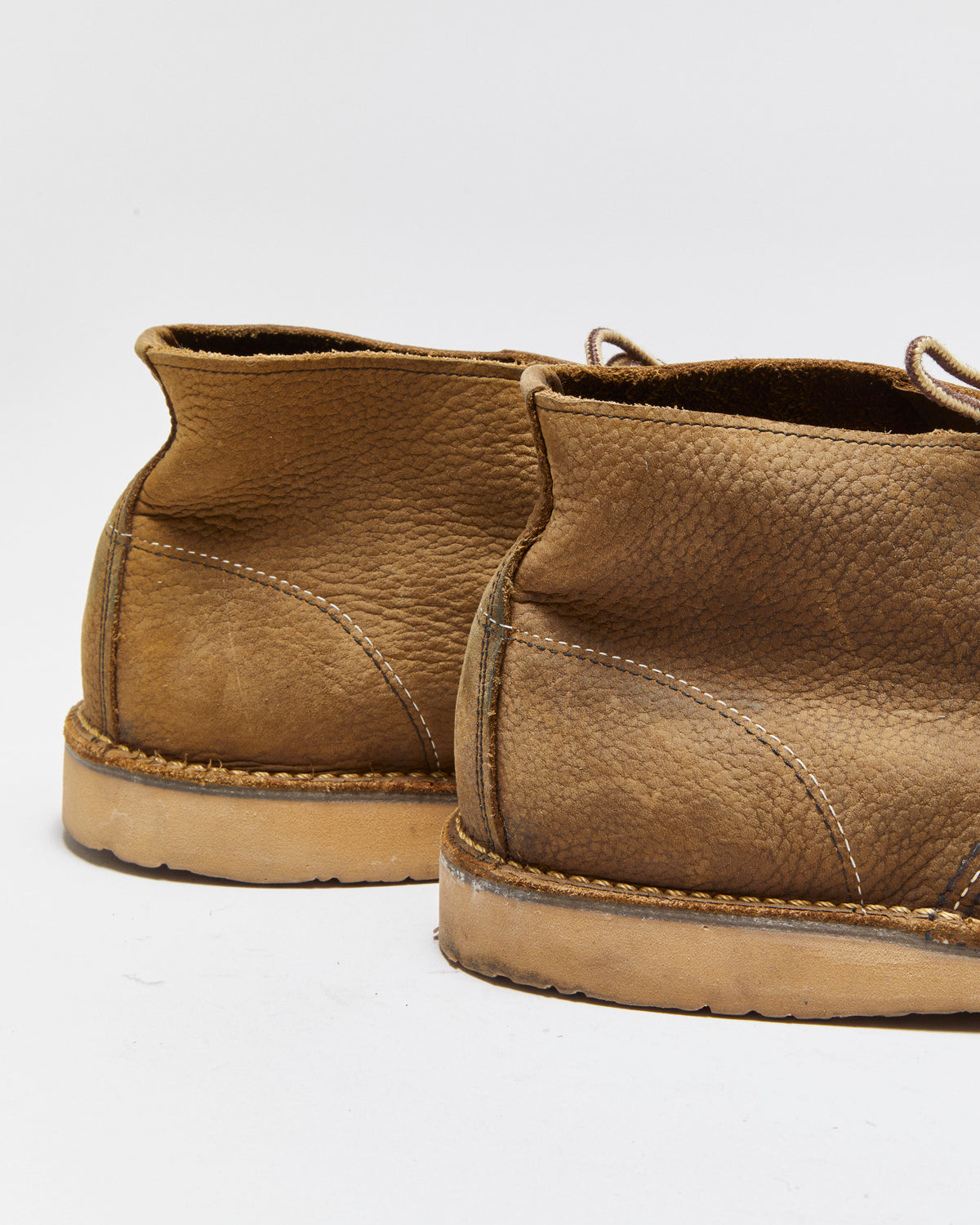 DS Redwing 3327 Olive Brown Weekender Roughout Leather Union Made In USA Chukka Boots - UK8.5