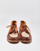 Yuketen Main Guide DB Chestnut Handsewn Horween Leather Made In USA Canvas Moc Toe Chukka Work Boots - UK8.5