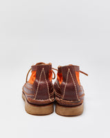 Yuketen Main Guide DB Chestnut Handsewn Horween Leather Made In USA Canvas Moc Toe Chukka Work Boots - UK8.5