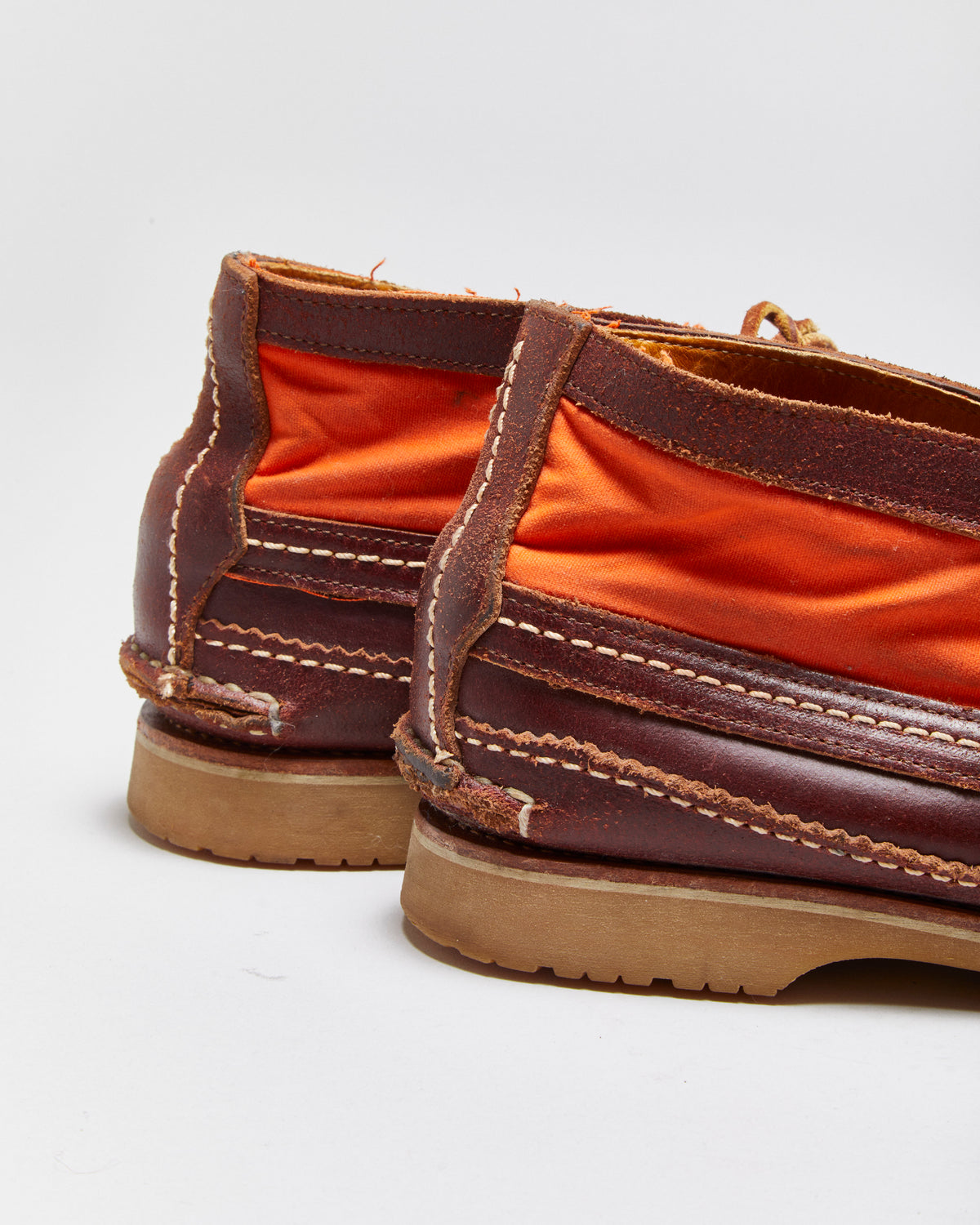 Yuketen Main Guide DB Chestnut Handsewn Horween Leather Made In USA Canvas Moc Toe Chukka Work Boots - UK8.5