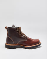 DS Canada West Moorby 6" Pecan Tumbled Leather Handcrafted In America Goodyear Welted Vibram Round Toe Ankle Boots - UK10