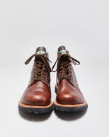 DS Canada West Moorby 6" Pecan Tumbled Leather Handcrafted In America Goodyear Welted Vibram Round Toe Ankle Boots - UK10