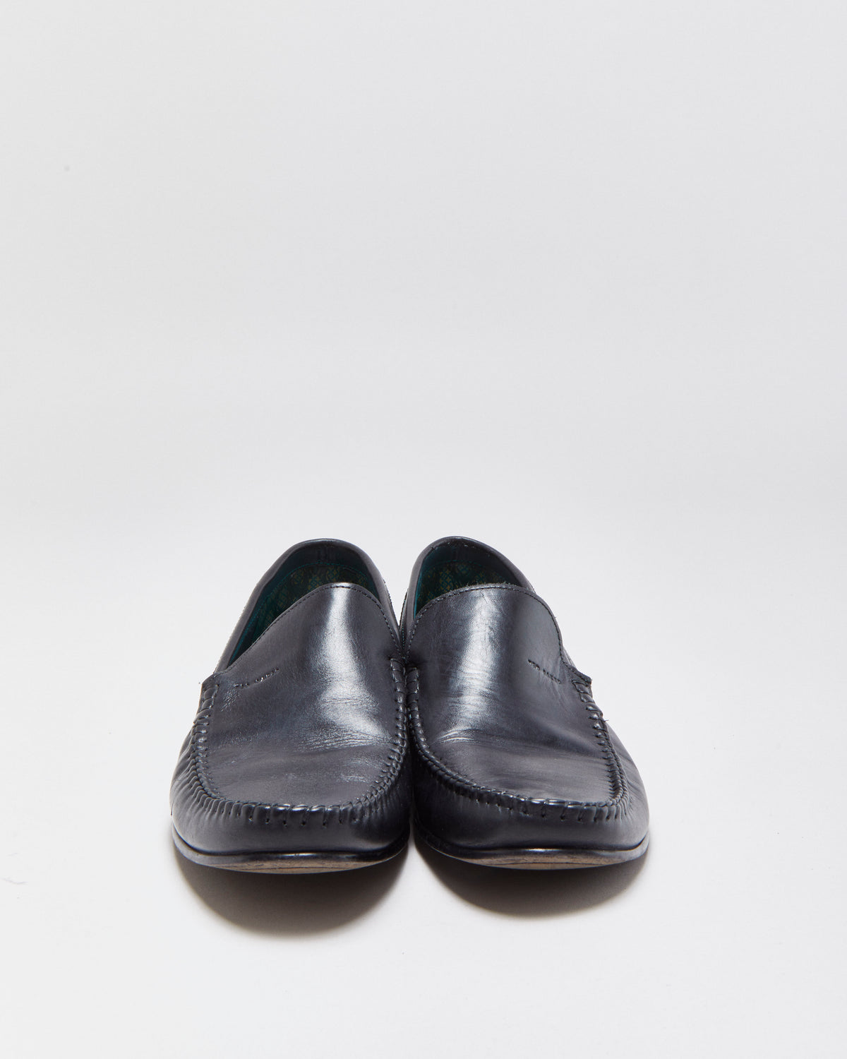 Vintage Ted Baker Simeen II Leather Slip-On Moccasin Loafers - UK9