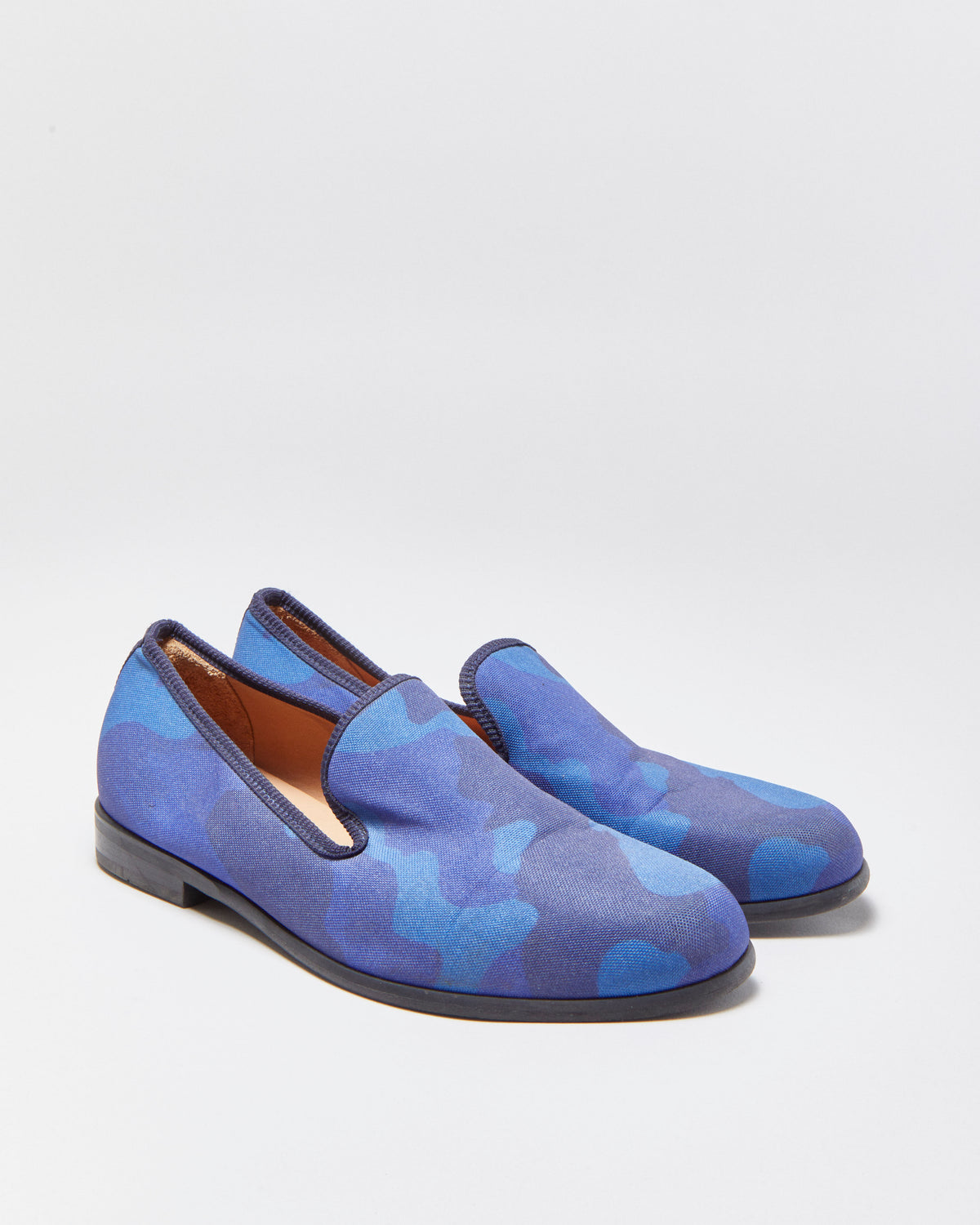 Duke &amp; Dexter Arctic Camo Coated Canvas Handmade In England Slip-On Loafers - UK9