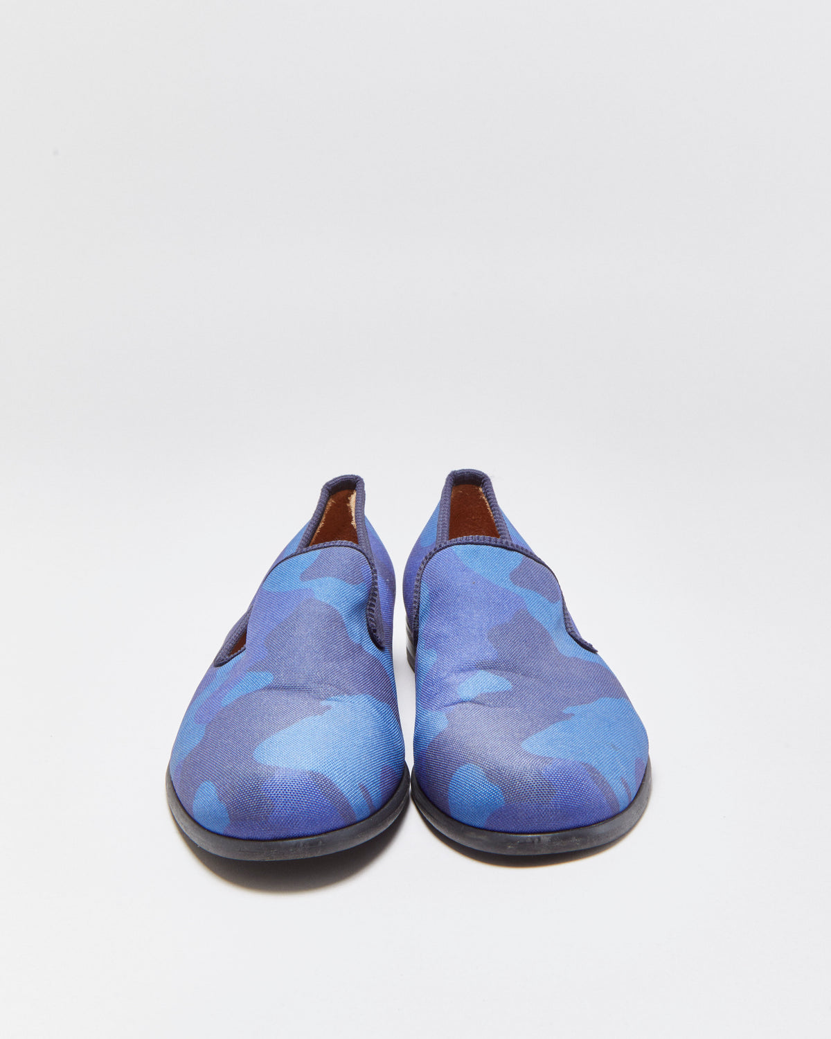 Duke &amp; Dexter Arctic Camo Coated Canvas Handmade In England Slip-On Loafers - UK9