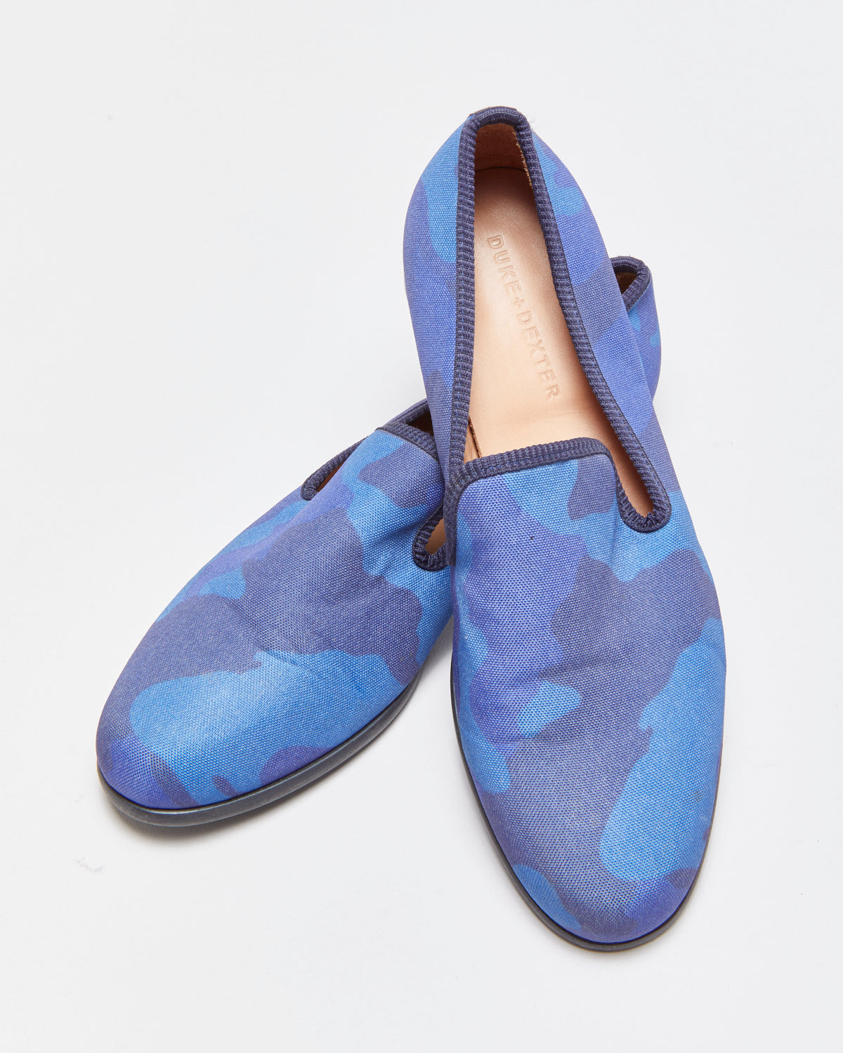 Duke &amp; Dexter Arctic Camo Coated Canvas Handmade In England Slip-On Loafers - UK9