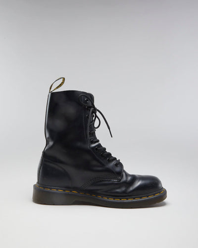 Dr Martens 10 Eyelet Black Leather Boots - EUR 42