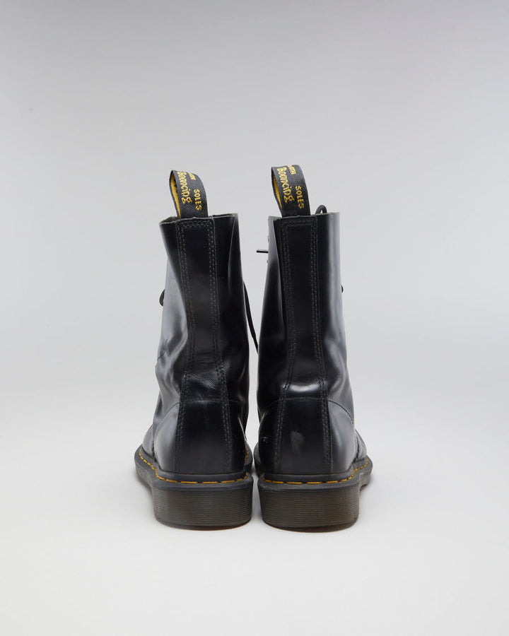 Dr Martens 10 Eyelet Black Leather Boots - EUR 42