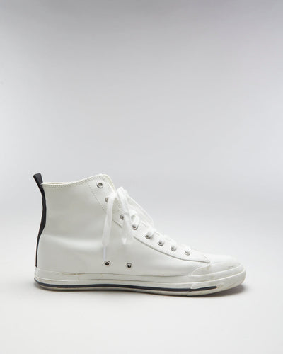 Diesel White Leather  High Top Trainers - EUR 44.5