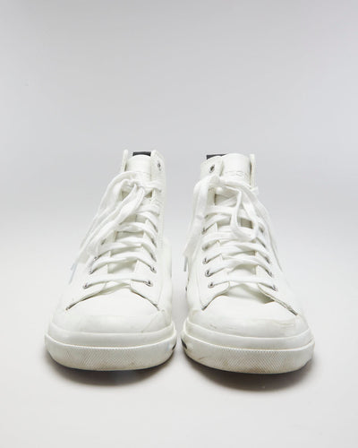 Diesel White Leather  High Top Trainers - EUR 44.5