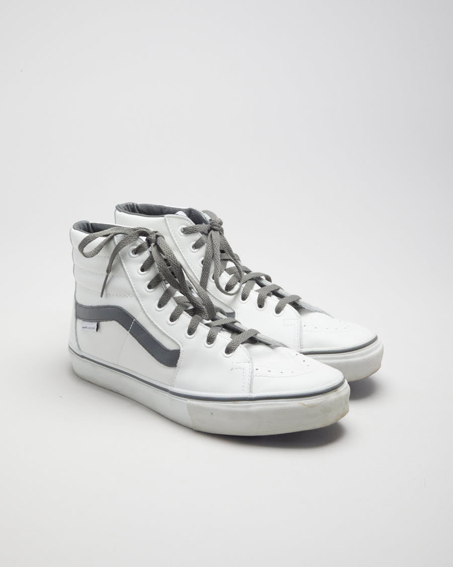 Vans x Marc Jacobs White & Grey Sk8 Hi Sneakers - US 10