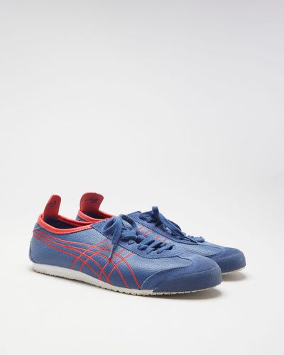 Onitsuka Tiger Blue & Red Leather Trainers - EUR 42