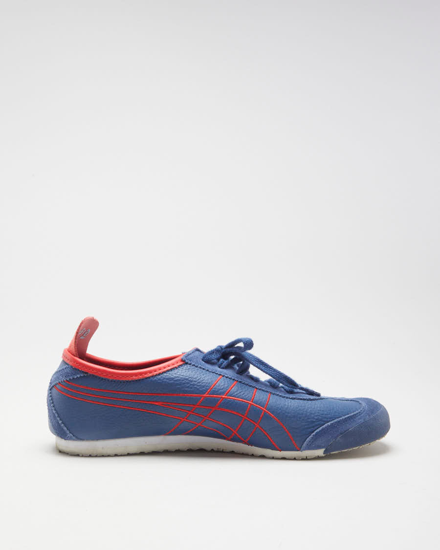 Onitsuka Tiger Blue & Red Leather Trainers - EUR 42