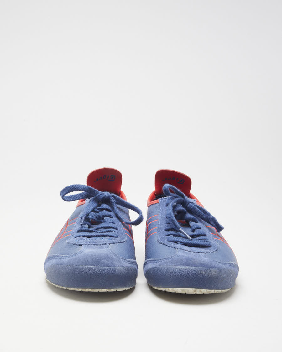 Onitsuka Tiger Blue & Red Leather Trainers - EUR 42