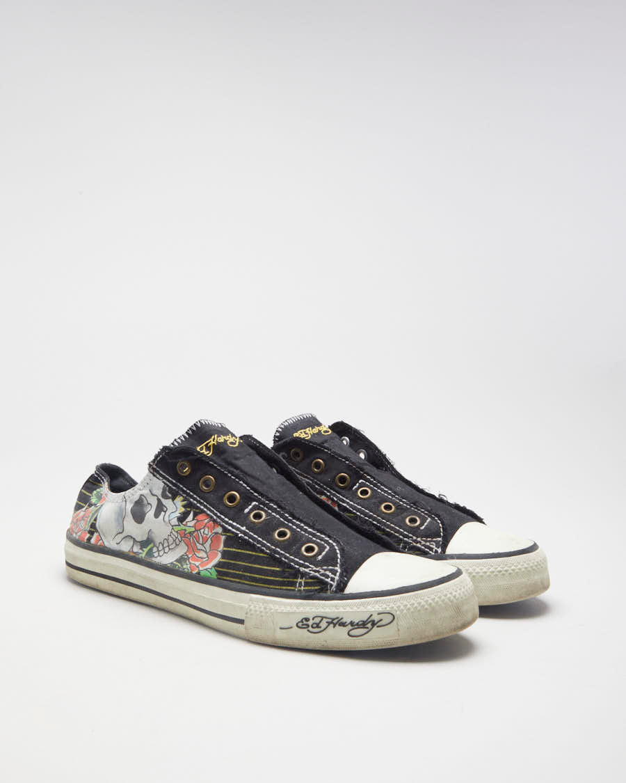 Y2K 00s Ed Hardy Love Kills Trainers - EUR 44