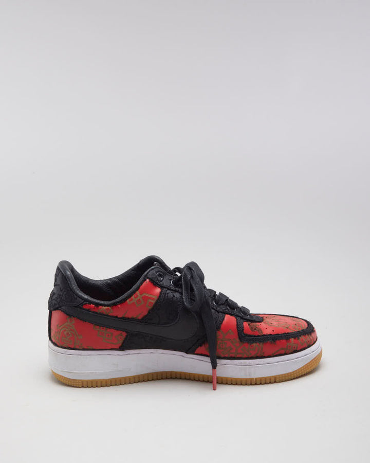 Fragment Design x CLOT x Nike Air Force 1 "Black Silk" Sneakers - EUR 40