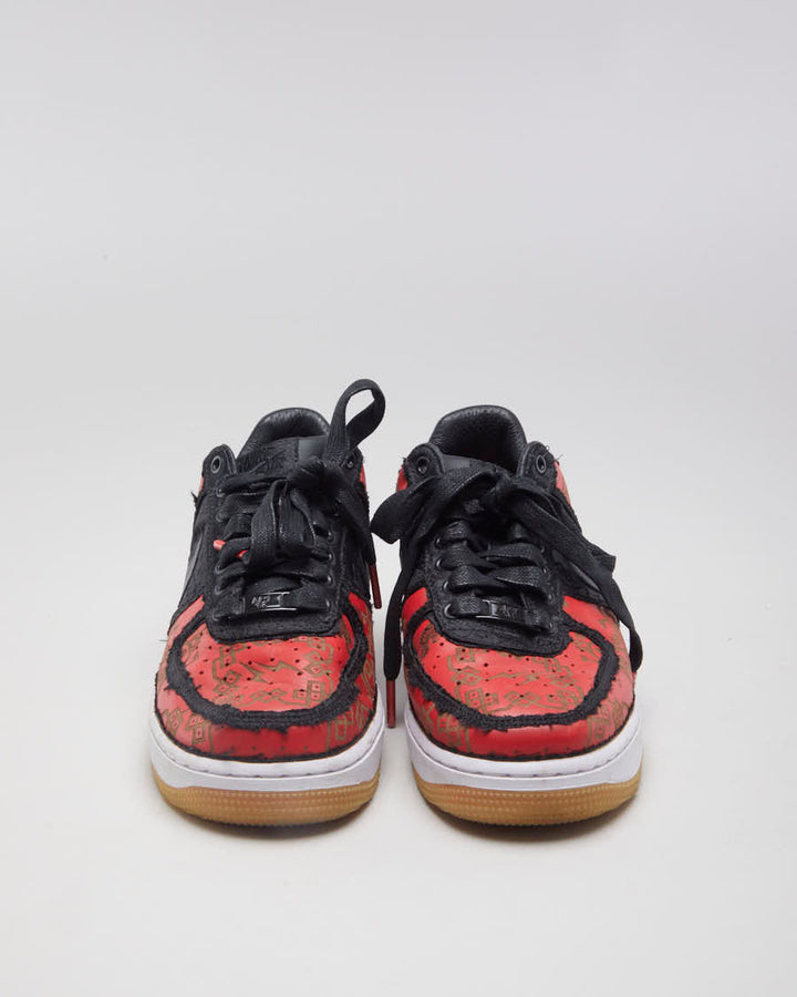 Fragment Design x CLOT x Nike Air Force 1 "Black Silk" Sneakers - EUR 40