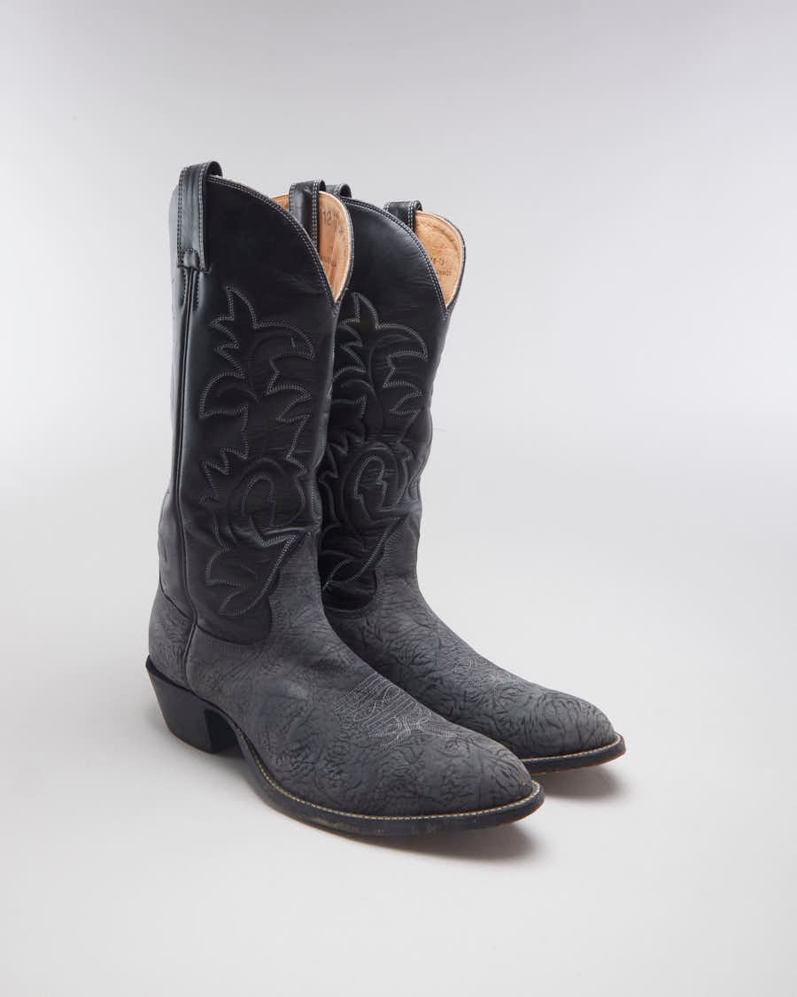 Biltrite Black &amp; Grey Western Leather Cowboy Boots - EUR 47