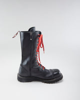 Men's Angry Itch Black Leather Lace Up Boots - 10.5
