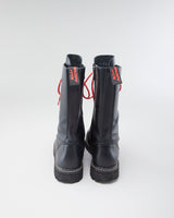 Men's Angry Itch Black Leather Lace Up Boots - 10.5