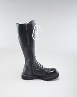 Men's Angry Itch Black Leather Lace Up Boots - 10.5