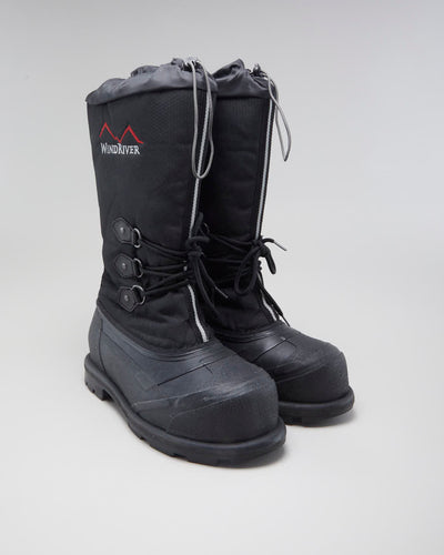 Men's Black Winder River Insulated Rubber Soled Snow boots - UK 10