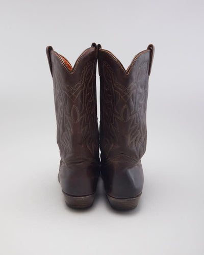 Vintage Brown Cowboy Boots - UK8
