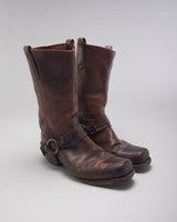 Vintage Frye Brown Biker Boots - UK9
