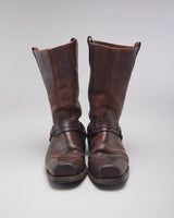 Vintage Frye Brown Biker Boots - UK9