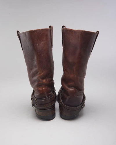 Vintage Frye Brown Biker Boots - UK9