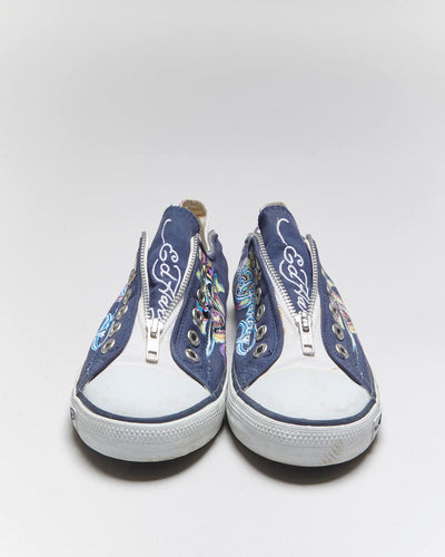 Vintage Y2k 00s Ed Hardy Zip Slip On Trainers - UK8