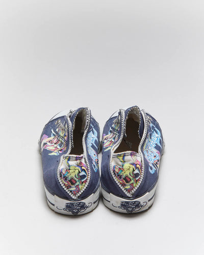 Vintage Y2k 00s Ed Hardy Zip Slip On Trainers - UK8