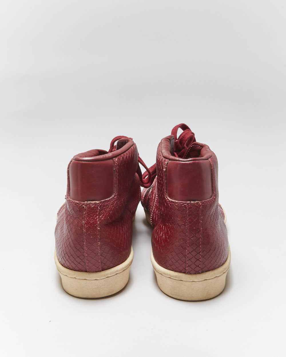 Vintage 00s Adidas Pro Model Burgundy High Tops - UK11.5