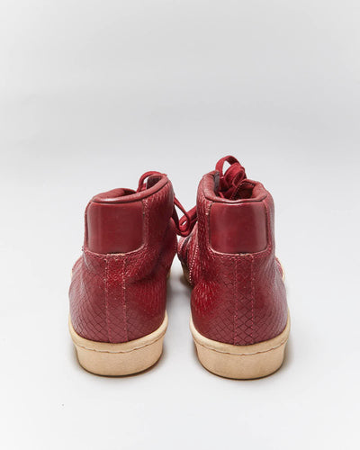 Vintage 00s Adidas Pro Model Burgundy High Tops - UK11.5