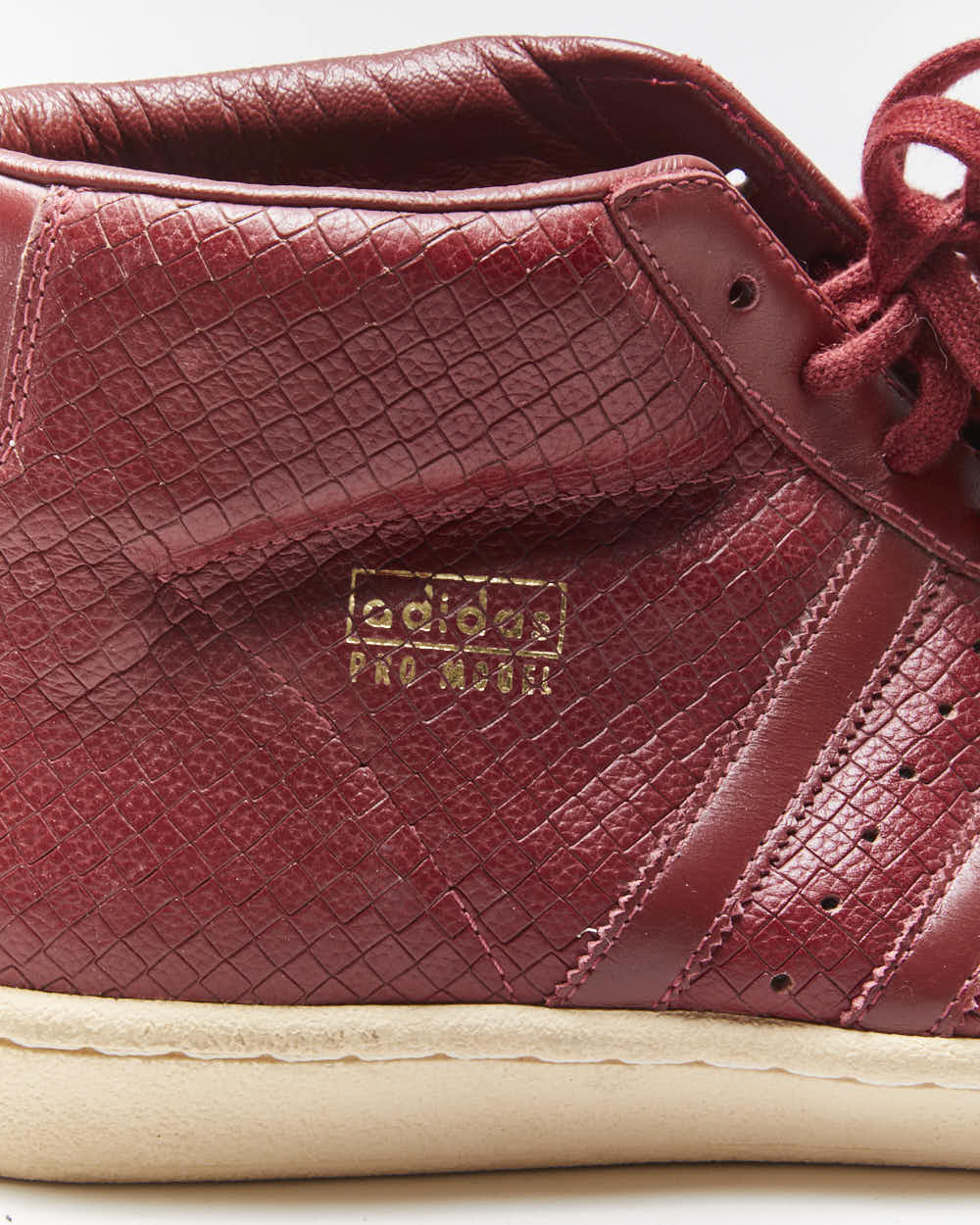 Vintage 00s Adidas Pro Model Burgundy High Tops - UK11.5