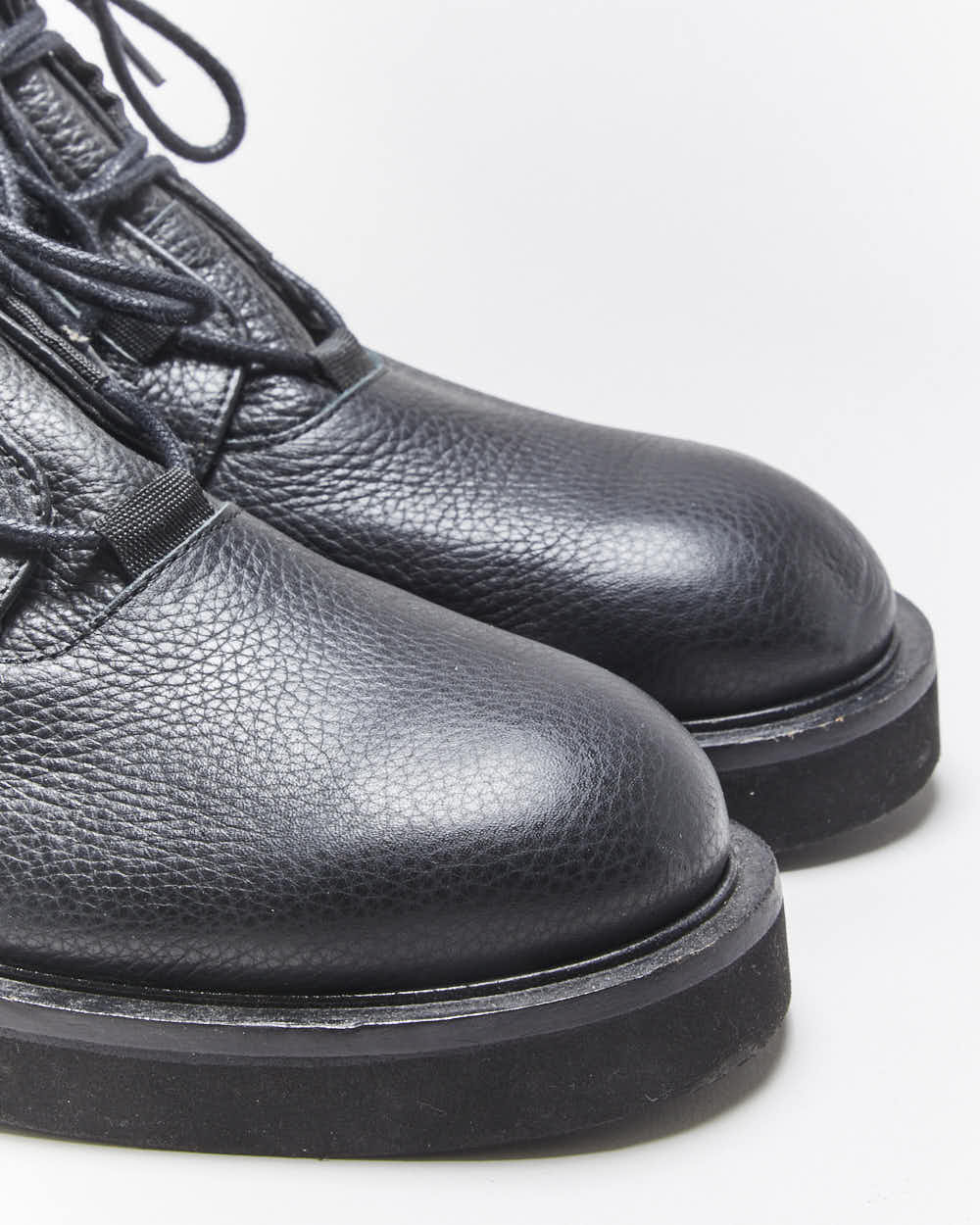 Vintage Armani Exchange Leather Lace-up Boots - UK6