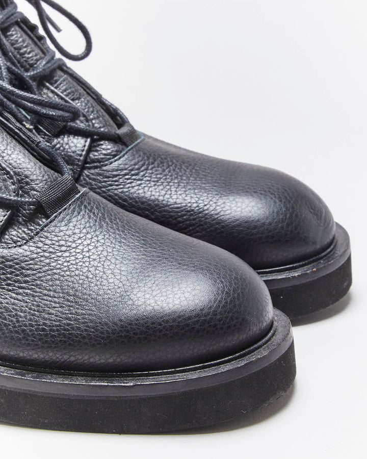Vintage Armani Exchange Leather Lace-up Boots - UK6