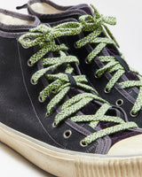 Vintage Lanvin Velvet &amp; Canvas Hi-top Trainers - UK9