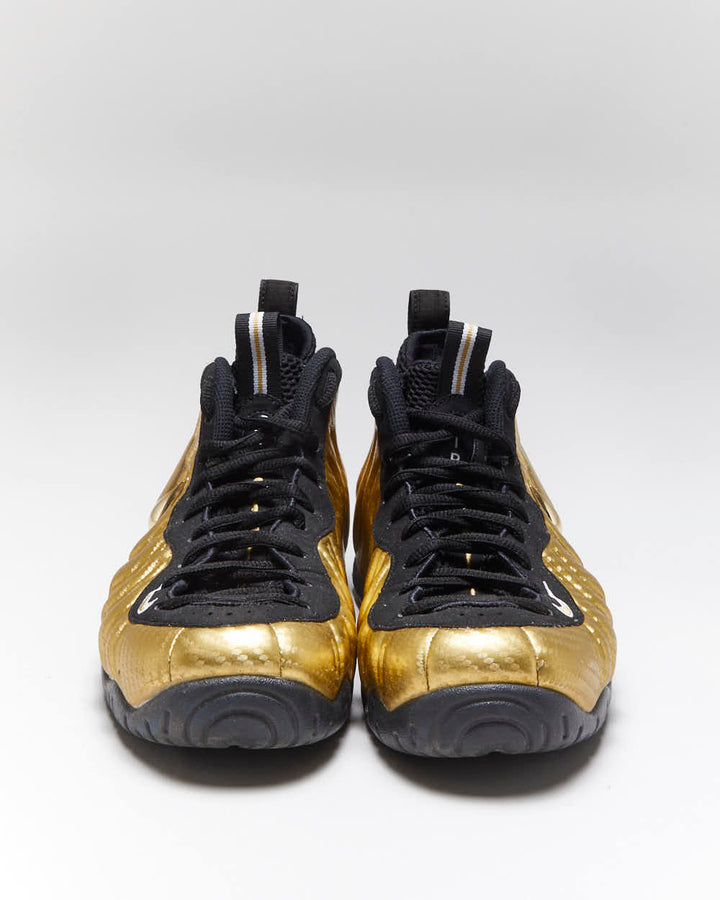 2017 Nike Air Foamposite Pro Metallic Gold High Top Trainers - uk8.5