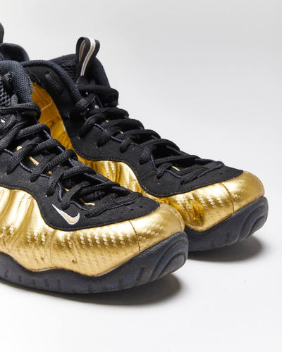 2017 Nike Air Foamposite Pro Metallic Gold High Top Trainers - uk8.5