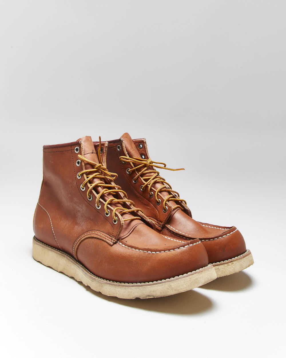 Dead Stock Vintage 1990s Red Wing Irish Setter Heritage Classic 6 Inch Moc Toe Leather Boots - UK13