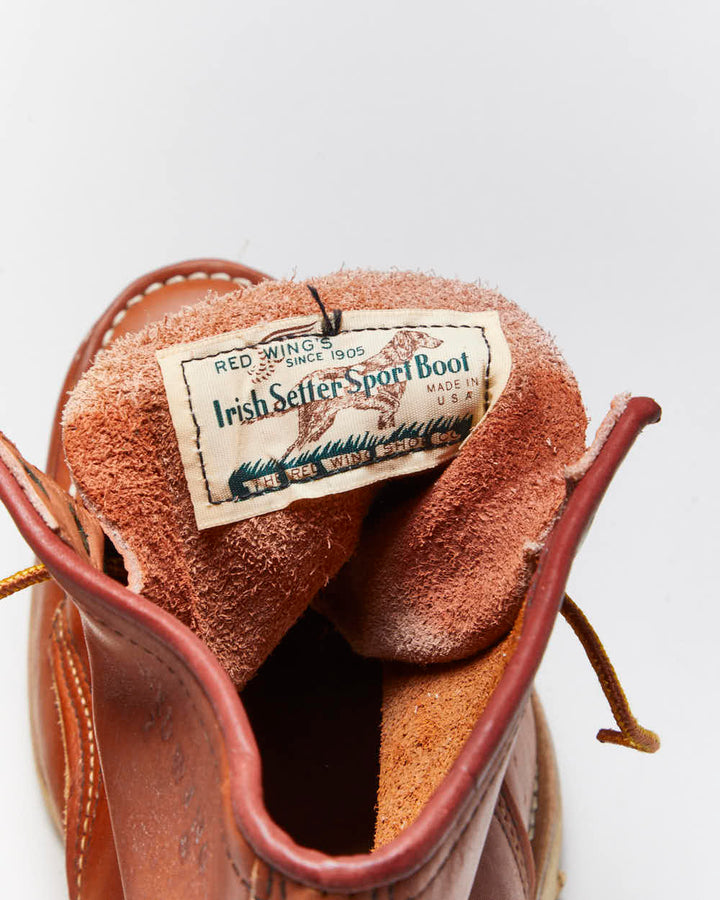 Dead Stock Vintage 1990s Red Wing Irish Setter Heritage Classic 6 Inch Moc Toe Leather Boots - UK13