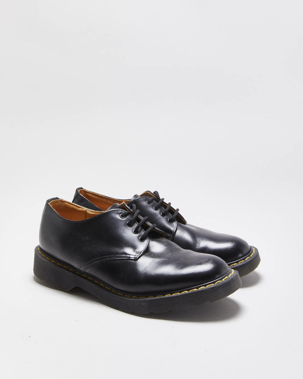 Vintage 1990s Black Solovair Made In England Leather Gibson Shoes - UK 8