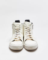 Vintage Diesel Two-Tone Leather Zip High Top Trainers - UK9