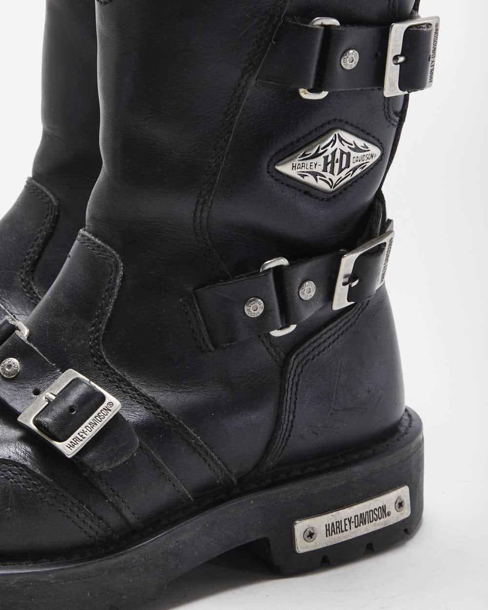 Vintage Harley Davidson Fury Biker Boots - UK7.5